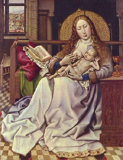 Robert Campin The Virgin and Child in an Interior oil painting image